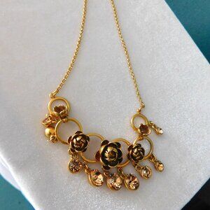 Ladies Pilgrim Gold Colored Crystal Necklace